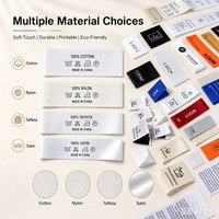 Étiquettes d'entretien personnalisées en satin 100 % polyester pour vêtements, t-shirts, sous-vêtements, maillots de bain, étiquettes de vêtements personnalisées