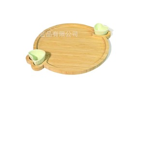 Bandeja de madera transfronteriza para frutas con extremos en forma de corazón, bandeja de té de madera para hotel, plato de desayuno de madera sencillo con bandeja para cubiertos - Product Image 5