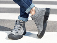 JIANKUN CERTIFICAT CE S3 SR OEM Bottes de travail en cuir véritable avec embout en acier pour la construction industrielle