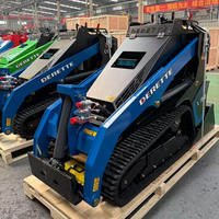 Mini-chargeuse sur chenilles diesel Derette XC1100, chargeuse compacte sur chenilles, moteur Kubota, petite chargeuse frontale