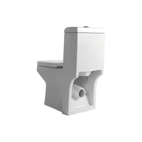 Inodoro de Cerámica de Una Pieza ZOGII 086QP, Sistema de Sifón de Doble Descarga, Montaje en el Suelo, Diseño Moderno, Color Blanco, Taza Alargada, 5 Años de Garantía