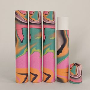Tubo de Papel Cilíndrico Delgado Reciclado de Alta Calidad Hecho a Mano Personalizado para Empaque de Varillas de Incienso, Diseño Ecológico con Sistema de Empuje - Product Image 1
