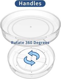 Plateau tournant à 2 niveaux pour les épices, organisateur, plateau à plusieurs niveaux pour les armoires de cuisine, fruits et légumes. - Product Image 3