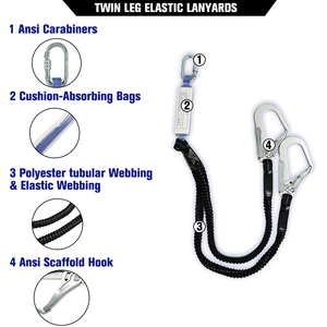 ANSI certificata cintura di sicurezza completa per il corpo per lavorare <span class=keywords><strong>in</strong></span> altezza costruzione di lavoro sulla torre per arrampicata imbracatura di sicurezza - Product Image 6