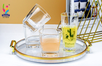 Tasse en verre à bulles de haute qualité, vente en gros, tasse en verre Fragile de 235Ml pour fête de mariage et de noël