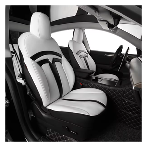 Cover per seggiolino auto in pelle sportiva in pelle Nappa Design di lusso personalizzato <span class=keywords><strong>Tesla</strong></span> modello 3 modello <span class=keywords><strong>Y</strong></span> modello X S Cybertruck-montaggio perfetto - Product Image 1