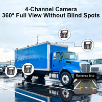 Système de caméra de recul sans fil Moniteur de recul de voiture 7 pouces avec 4 caméras Enregistreur DVR AHD pour camion