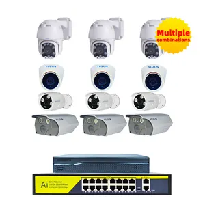 Gözetim ürünleri Full HD kamera POE PTZ gündüz ve gece görüş CCTV 12 kanal IR gece görüş POE kamera sistemi