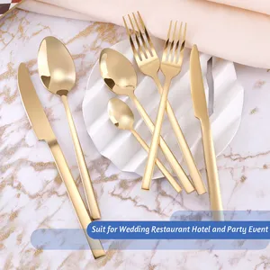 Wholesale Stainless Steel Cutlery Gold Forks And Knives For Wedding