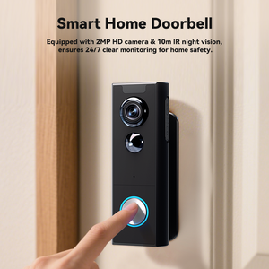 Sonnette vidéo sans fil avec <span class=keywords><strong>interphone</strong></span>, caméra HD 1080p, étanche, vision nocturne, alimentée par batterie, WiFi 2.4GHz, angle réglable à 180 degrés - Product Image 2