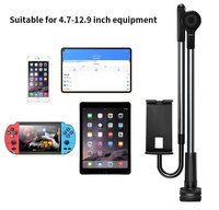 Support de téléphone rotatif à 360 degrés avec bras long et pince robuste pour tablette 4,7-12,9 pouces, fixation de bureau, vente en gros OEM