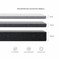 Panneau acoustique décoratif en feutre, panneau mural absorbant le son en fibres chimiques