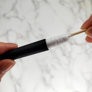 Boîte ronde en <span class=keywords><strong>bois</strong></span> écologique avec logo personnalisé, bâtonnets de coton faits à la main, tête large, coton-tige en bambou - Product Image 5