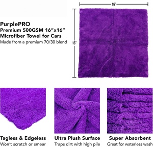 Serviettes de lavage de voiture en microfibre à boucles torsadées, séchage rapide, écologiques, résistantes aux rayures, ultra absorbantes, chiffons de nettoyage pour voiture - Product Image 3