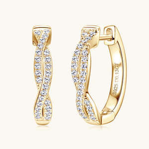 Nouvelles boucles d'oreilles en diamant naturel de luxe pour femmes, plaquées or, personnalisables, fournitures en gros de haute qualité - Product Image 3