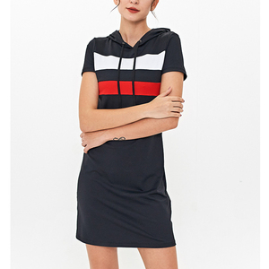 Las mujeres gimnasio ropa deportiva con capucha Vestido de deporte de las mujeres gimnasio corriendo sin costura vestido - Product Image 4