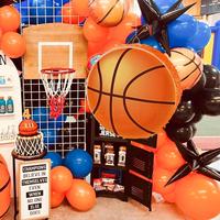 Pinata Bola Basket, Mainan Pesta Tema Olahraga Ulang Tahun Anak, Pinata Permen Gantung untuk Dekorasi Pesta Bola Basket