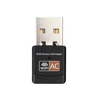 Adaptor Wifi USB Tanpa Driver 600Mbps Adaptor Wi-Fi 5.8GHZ Antena USB Ethernet PC Adaptor Wi-Fi Lan Wifi Dongle Penerima Wifi AC