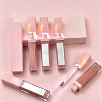 Vente flash - Gloss à lèvres à label privé avec lumière LED - Gloss à lèvres vegan - Rouge à lèvres liquide imperméable