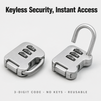 Cadenas à combinaison antivol compact en alliage métallique pour bagages, armoires, casiers de gym et voyages GSG-506