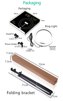 Anneau lumineux LED de 10 pouces, anneau lumineux à intensité variable, 3200K-5600K, lampe d'anneau lumineux pour la photographie et le maquillage