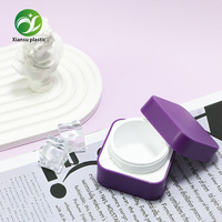 Nouvelle boîte de rangement carrée en plastique PP violet avec couvercle à vis pour gel à ongles, conteneur opaque pour vernis à ongles, vente en gros, vide, 10/30/50 ml