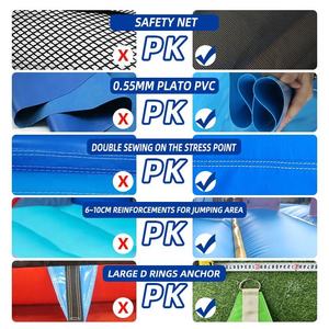 WINSUN Nouveau Design Toboggan Gonflable Commercial Urbain pour Enfants et Adultes avec Piscine Intégrée - Product Image 3
