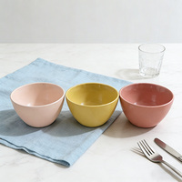 Bols en céramique polie colorés de style européen pour tous les jours et les fêtes, compatibles lave-vaisselle