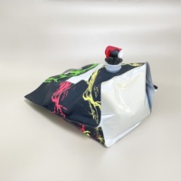5L Stand up Pouch Sac de papier d'aluminium Emballage de vin Cocktail Pack en plastique Stand up Pouch Pocket avec Vitop