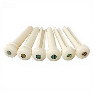 牛骨ギターブリッジピンアコースティックギター弦用ネイル楽器用6 PCS - Product Image 3