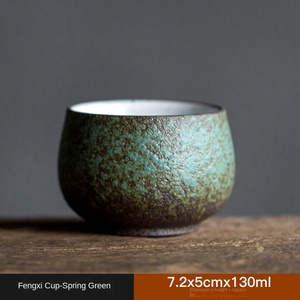 Tazza da Tè in Ceramica Grande Antica Fatta a Mano in Giappone, Stile Classico Tradizionale Vintage per Degustazione - Product Image 6