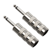 Alliage de zinc métal grand trou 15MM 6.35mm 1/4 prise de connecteur Mono pour câble de microphone de guitare Audio