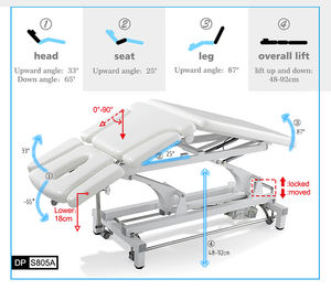 Desain Baru Peralatan Terapi Fisik Rumah Sakit untuk Meja Perawatan <span class=keywords><strong>Chiropractic</strong></span> Lipat Rehabilitasi Pasien Stroke - Product Image 4
