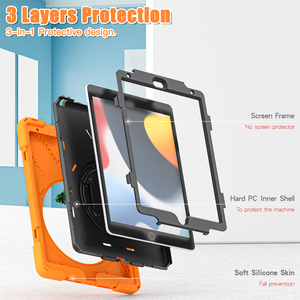 เคสแท็บเล็ตแบบหนา ทนทาน ป้องกันได้เต็มที่ พร้อมสายคล้องมือแบบถอดได้ และขาตั้ง สำหรับ <span class=keywords><strong>iPad</strong></span> 10.2 นิ้ว รุ่นที่ <span class=keywords><strong>7</strong></span> 8 9 - Product Image 6