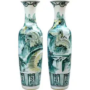 Big colorful glazed decorative porcelain wall vase from Jingdezhen