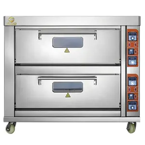 commercial bakery 2 decks 4 trays ceramic cooker used convection pizza onii retro wall stove heating curing electric oven