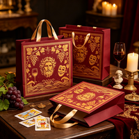 Sac de shopping écologique haut de gamme avec logo personnalisé imprimé, poignées en ruban, style inspiré de la mythologie