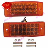 Feux de position latéraux ambrés de 5.9 pouces, clignotants de remorque à 20 LED, feux de dégagement rectangulaires de 6x2 pouces pour camion remorque, 2 pièces