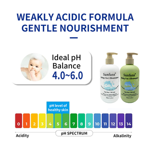 Champú y Gel <span class=keywords><strong>de</strong></span> Ducha Tres en Uno para Niños con Esencia Vegetal Orgánica Natural, Fórmula Sin Lágrimas, Hidratante y Cuidado Suave, 500 ml - Product Image 5