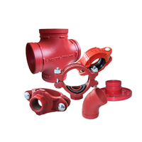 Raccord flexible à rainures en fonte ductile haute pression homologué FM avec surface peinte