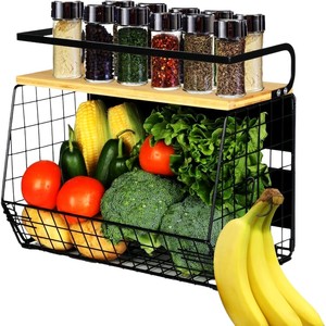<b>Large</b> <b>Kitchen</b> Cabinet with Magnetic Shelf Storage <b>Bins</b> Herb & Spice Rack Refrigerator Organizer - Product Image 4