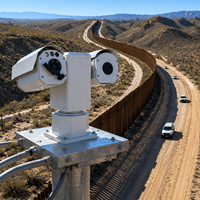 Cámara PTZ de Vigilancia Exterior de Largo Alcance EO IR para Control de Puntos de Control en Desiertos y Detección de Vehículos