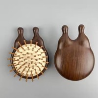 Peigne en bois de santal naturel pour le cuir chevelu Relax Airbag Brosse Tête Circulation sanguine Cheveux lisses Anti Statique Massage en bois Grattoir à nez en bois