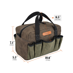 Bolsa Organizadora de Herramientas de Lona Encerada de 14 Bolsillos, Personalizable, Almacenamiento de Herramientas de Alta Calidad, OEM - Product Image 5