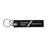 Porte-clés Pilote Personnalisé en Tissu Double Face avec Bordure Merrow pour Promotion Aéronautique - Vente en Gros Fabricant