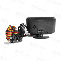 MrGauge 4 in 1 LCD Pengukur Digital Mobil Voltmeter Tekanan Oli Level Bahan Bakar Suhu Air 12-24V untuk Camper Universal Dashboard Mobil