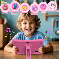 Tablet PC 7 inci anak-anak, mainan edukasi Wi-Fi 32GB 3000MAH baterai 1024x600 resolusi Quad Core MTK Android 12