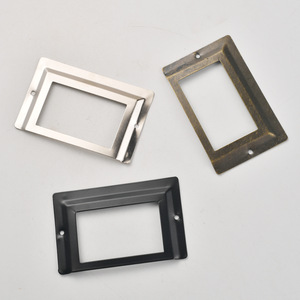 Label <b>Frame</b> Rectangle Iron Plated Antique Bronze Silver <b>Black</b> Durable Cabinet Use - Product Image 3