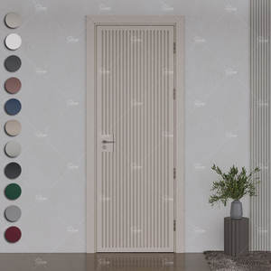 Coctelera francesa de <span class=keywords><strong>2</strong></span> paneles puertas interiores Casa de residencia puerta interior de madera prehung puertas internas negras insonorizadas - Product Image 5