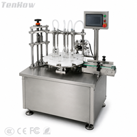 Machine de remplissage de parfum à roue étoilée rotative, machine de remplissage de liquides, station d'indexation de bouteilles en verre, convoyeur de production